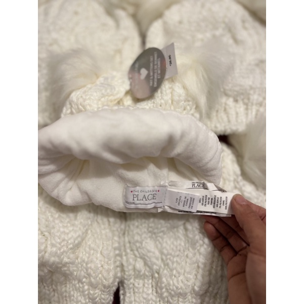 Mũ len cục bông bé trai bé gái