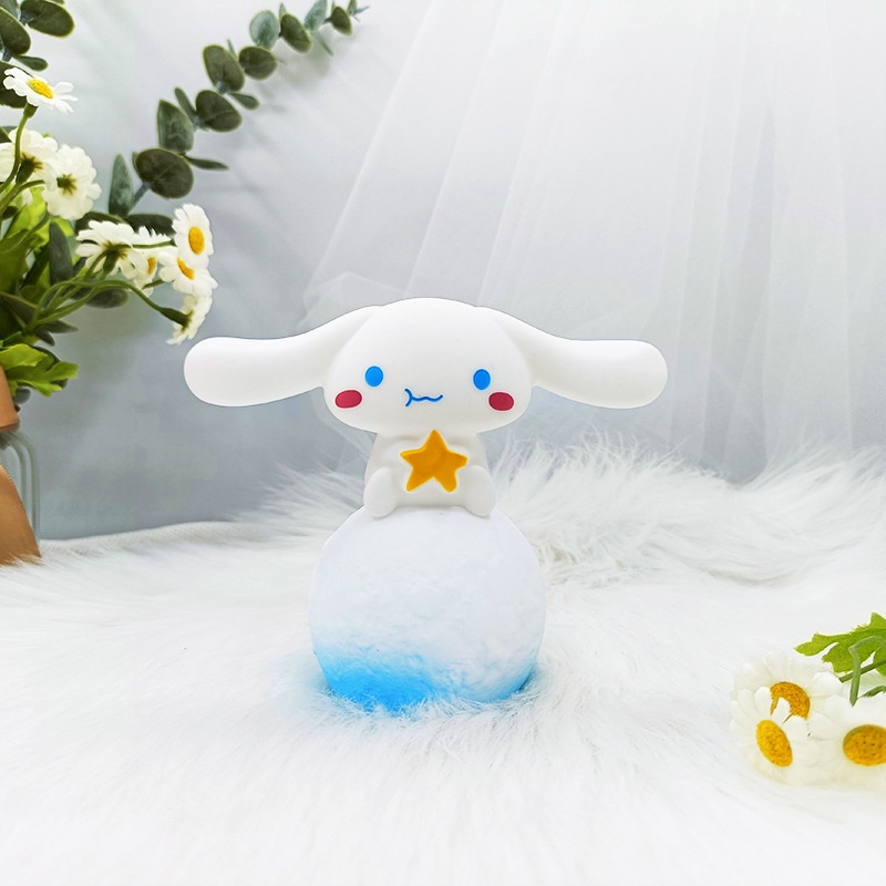 Sanrio Đèn Ngủ Bơm Hơi Để Bàn Diy Hình Cinnamoroll Dễ Thương Có Cổng USB & Đèn LED Di Động Cho Trẻ Em