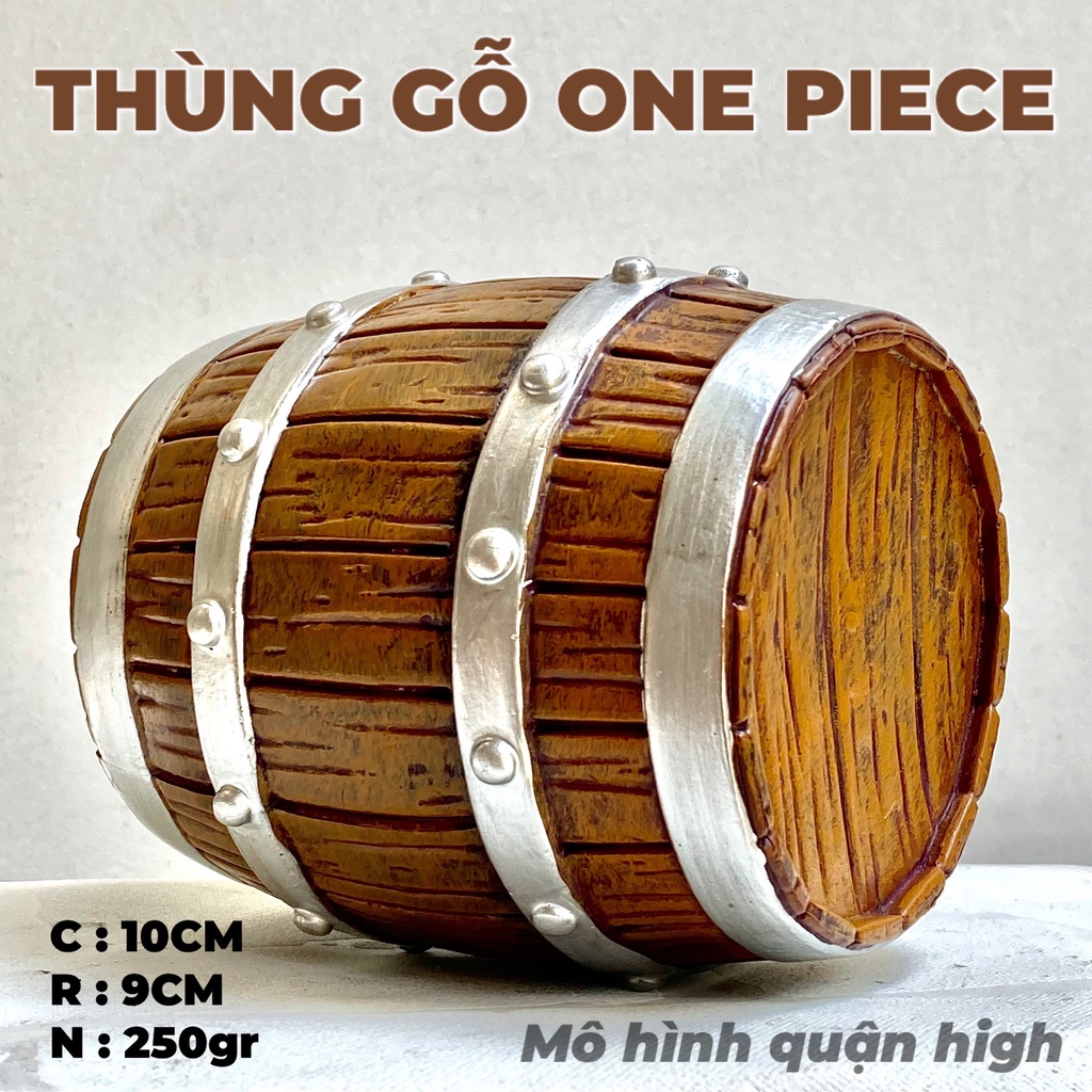 Mô hình thùng gỗ trong One Piece - Thùng gỗ mô hình cao 10CM - Thùng gỗ trang trí One piece figure