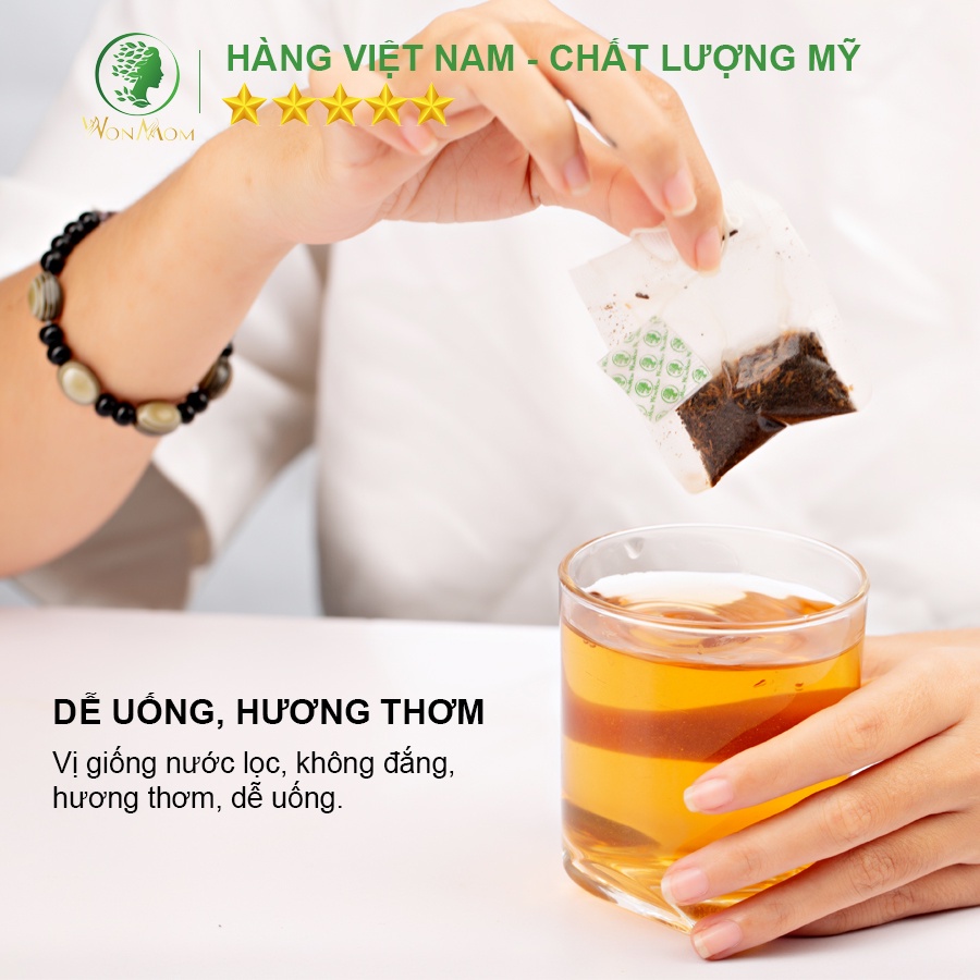 Trà vằng túi lọc lợi sữa Wonmom Hộp 20 túi lọc