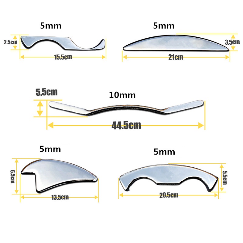 Bộ 5 Dụng Cụ Mát Xa Cơ Bắp Thư Giãn Toàn Thân Bằng Thép Không Gỉ iastm Sâu Và Phục Hồi Tuần Hoàn Máu gua Shadingxi1