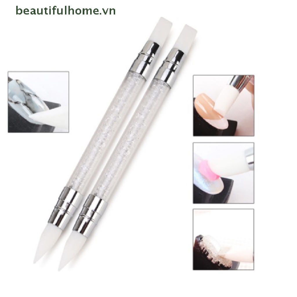 1 Cây Bút Hai Đầu Bằng Silicone Dùng Trang Trí Móng Nghệ Thuật DIY