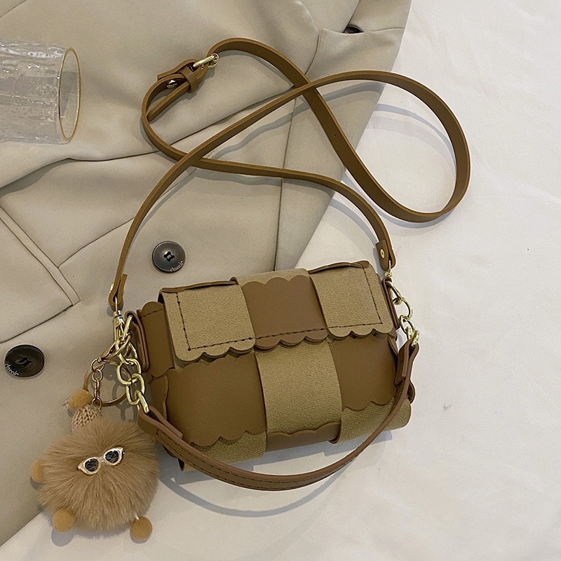 Túi tự đan da PU cao cấp kèm móc treo - Túi handmade đeo chéo làm quà tặng người yêu