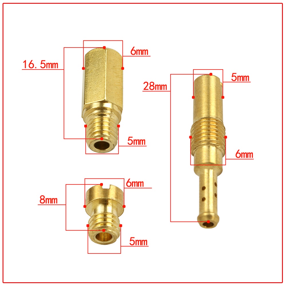 Set 20 phụ kiện vòi phun bộ chế hòa khí máy PWK Keihin OKO CVK