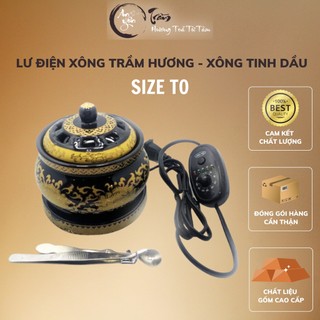 Lư điện xông trầm hương - Xông tinh dầu - Có Bảo Hành