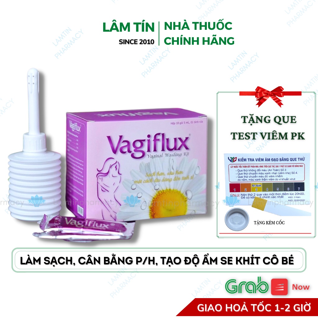 Tặng Khẩu Trang 4L Chất Chính Hãng Bình rửa vệ sinh phụ nữ Vagiflux 1 bình