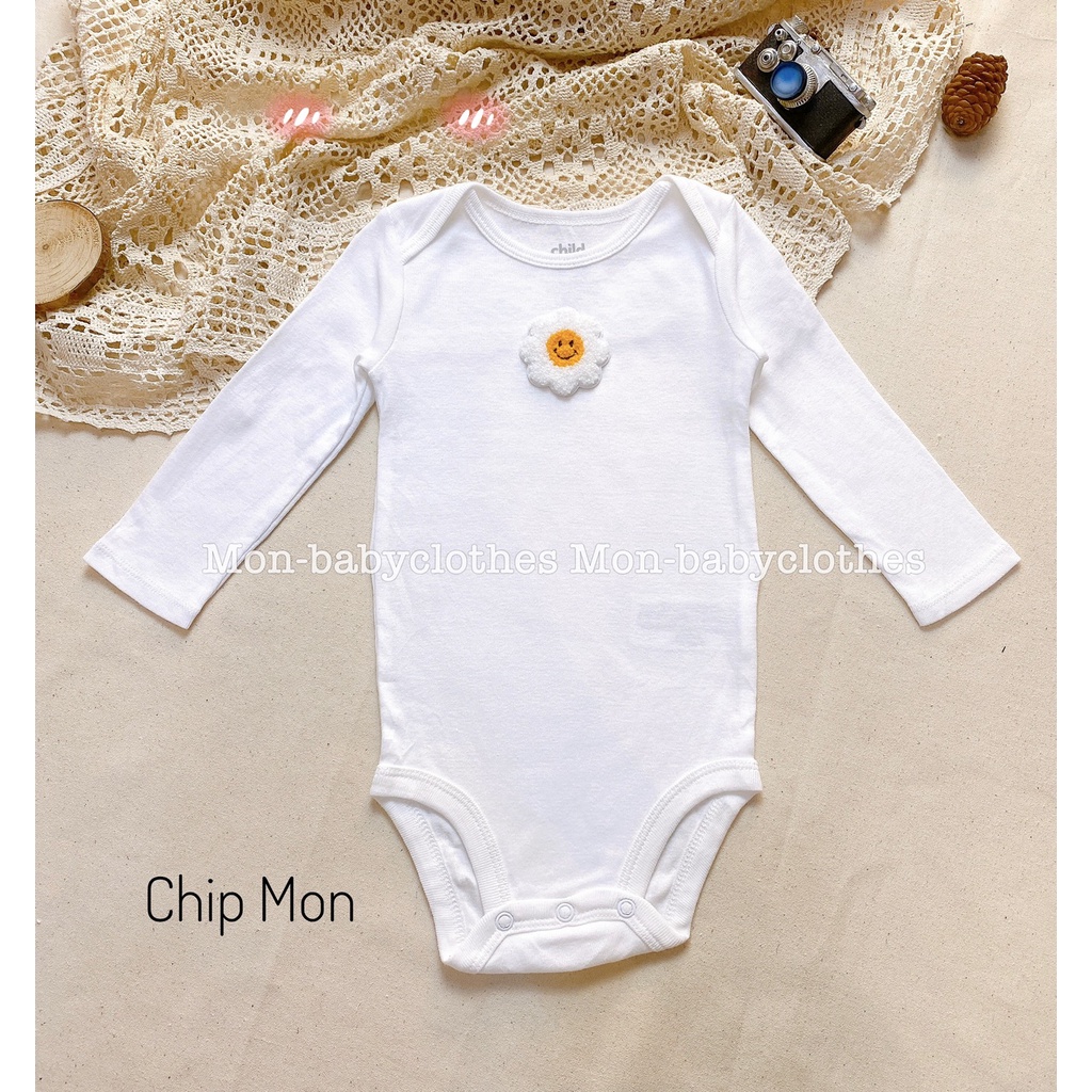 ÁO Body dài tay cotton mềm mịn cho bé
