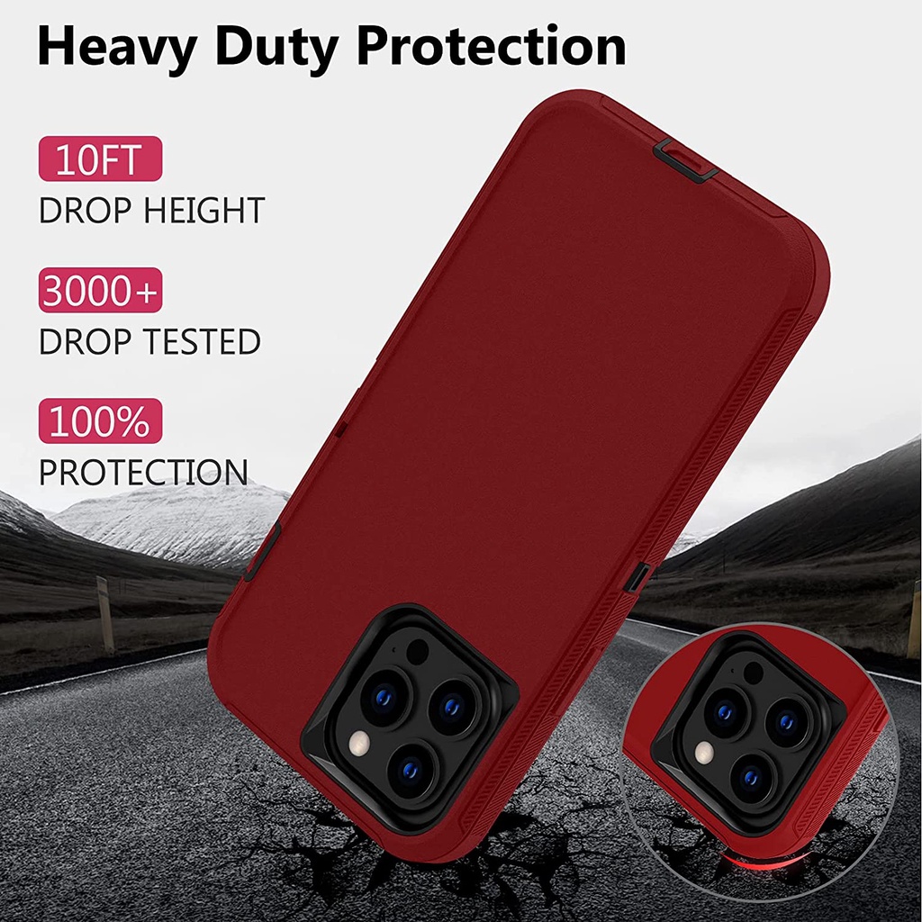 Ốp Điện Thoại Chống Sốc 3 Lớp Cho iPhone 14 Pro Max 13 12 11 Pro XR X XS Max 7 Plus / 8Plus