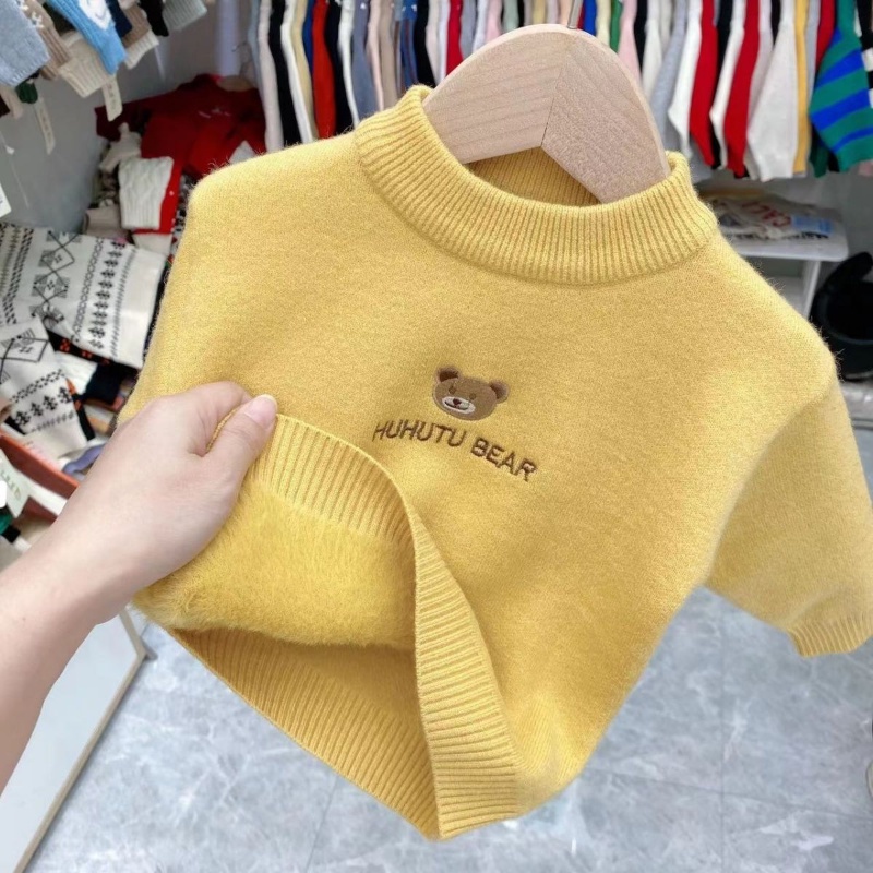 Áo Sweater Cổ Cao Thiết Kế Dày Dặn Thiết Kế Mới Thời Trang Mùa Thu Đông Dành Cho Bé