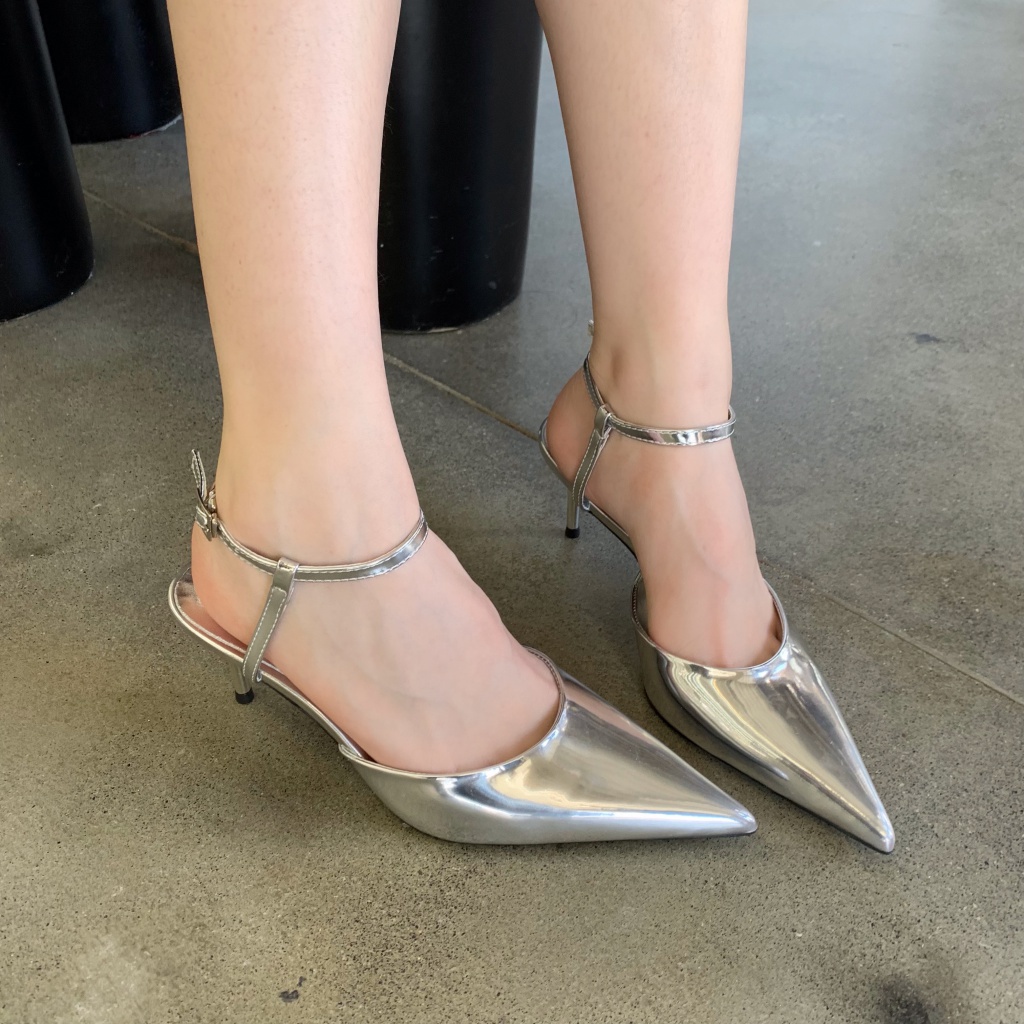 Sandal Cao Gót Mũi Nhọn Thiết Kế Mới Thời Trang Mùa Xuân Hè 2023 Dành Cho Nữ