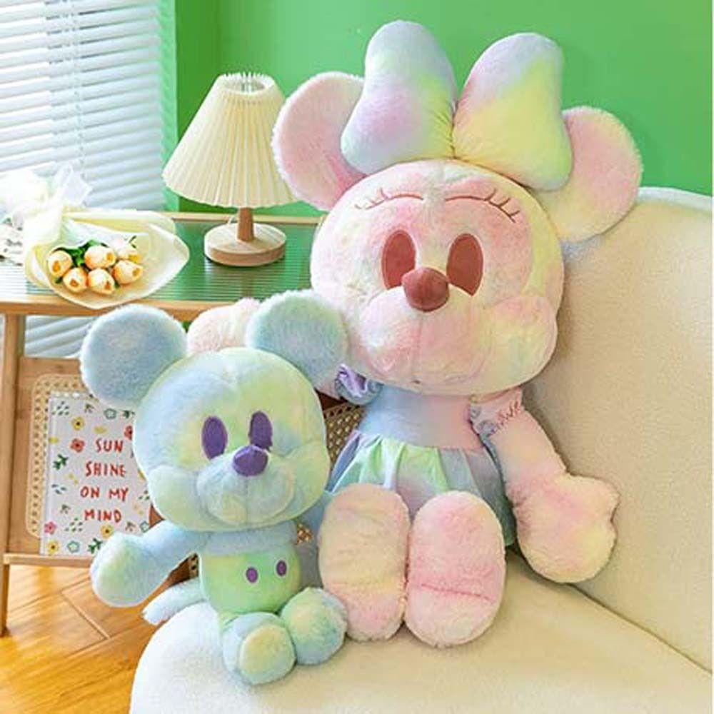Chuột Mickey Minnie Nhồi Bông Màu Cầu Vồng Dễ Thương Dùng Trang Trí