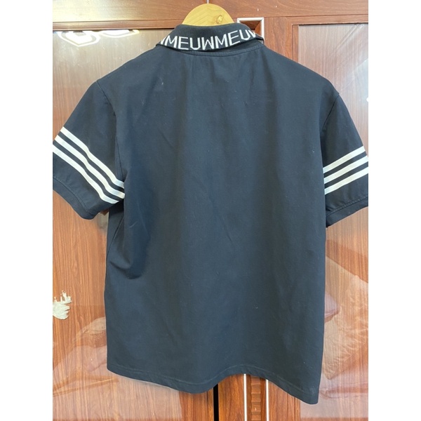 Áo Polo Đen hoạ tiết đơn giản chính hãng Meuw