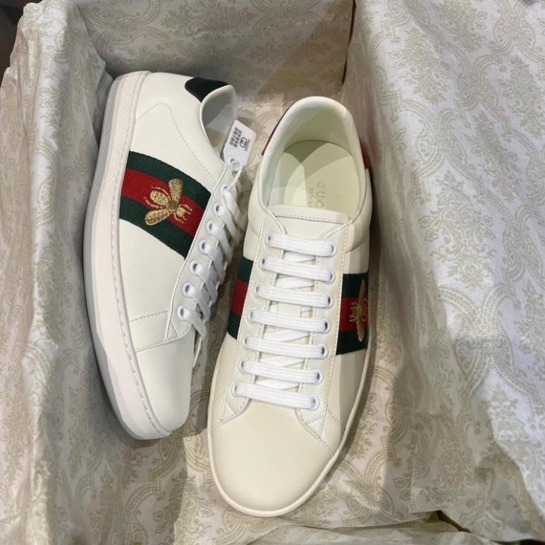Giày thể thao GC ong thêu,Giày thể thao GG 3 vạch 𝐆𝐮𝐜𝐜𝐢 Ong thêu mới cao cấp chuẩn 1:1  thật