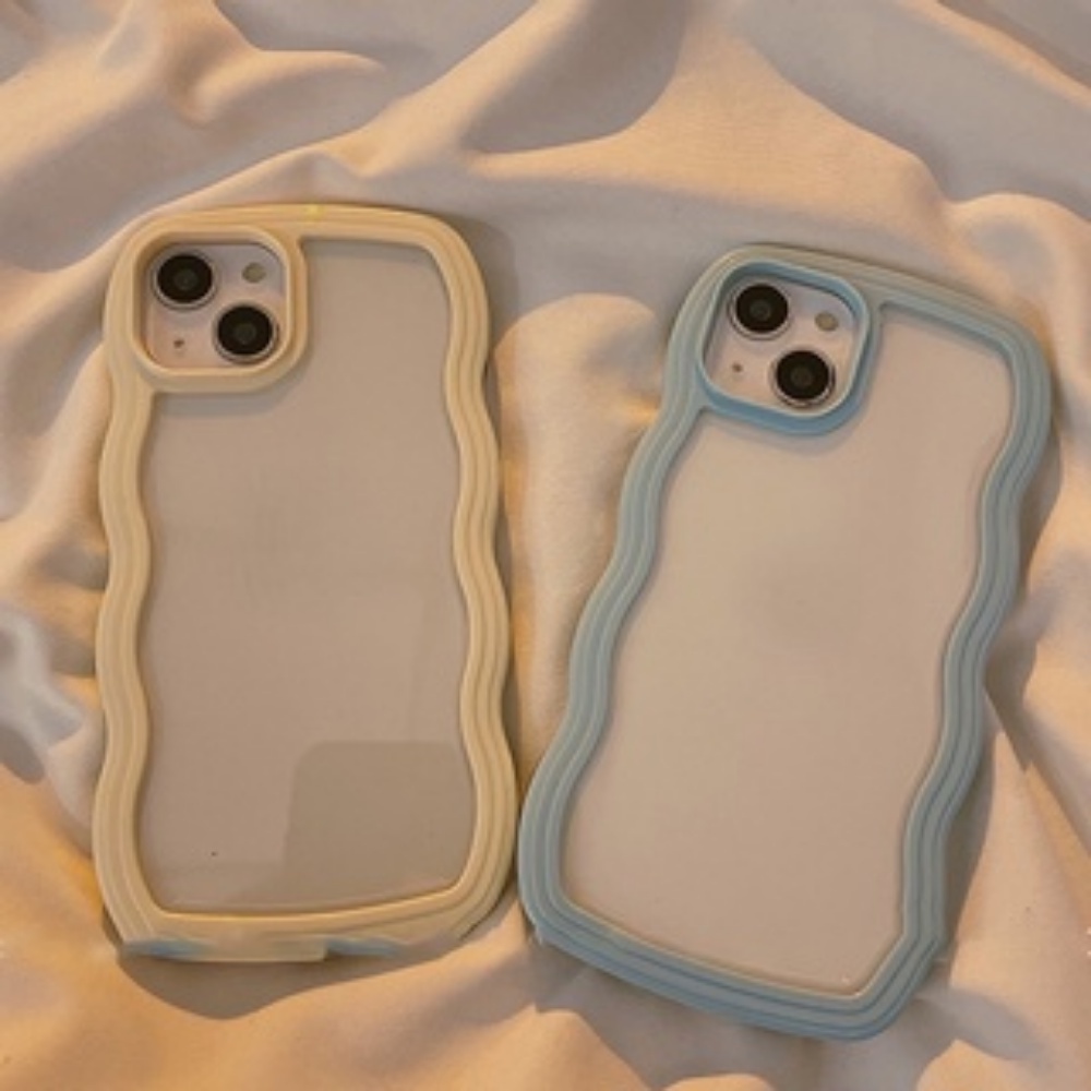 Ốp Điện Thoại TPU Mềm Chống Sốc Viền Gợn Sóng Nhiều Màu Sắc Cho IPhone 14 13 12 11 Pro Max