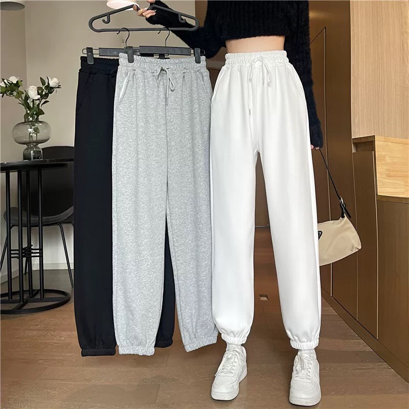 Quần Jogger Unisex Bo Ống Chất Len Tăm Zin Fashion