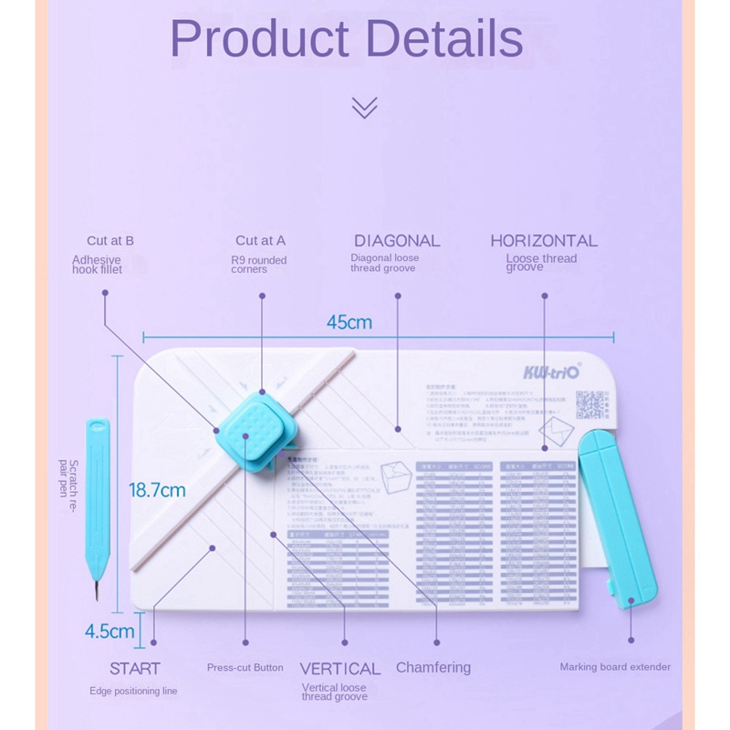 Bảng Cắt Phong Bì KW-TRIO Đa Năng Tiện Dụng