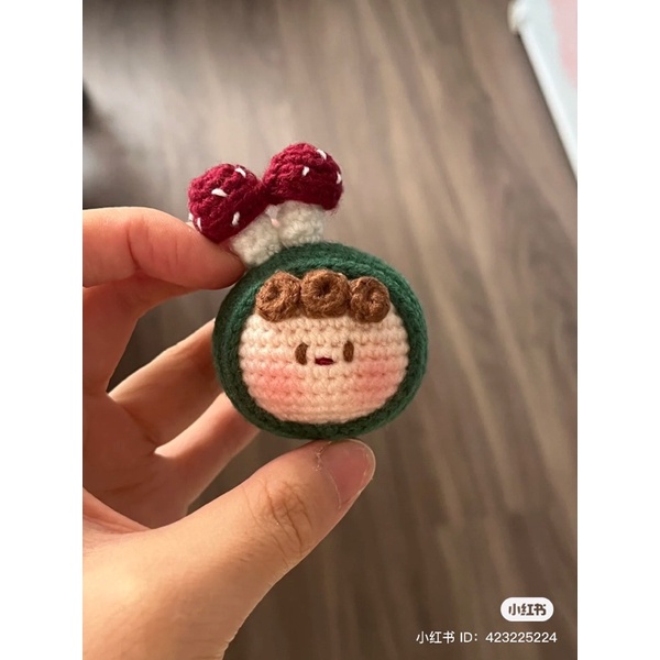 Móc khoá em bé nấm đáng yêu len hanmade