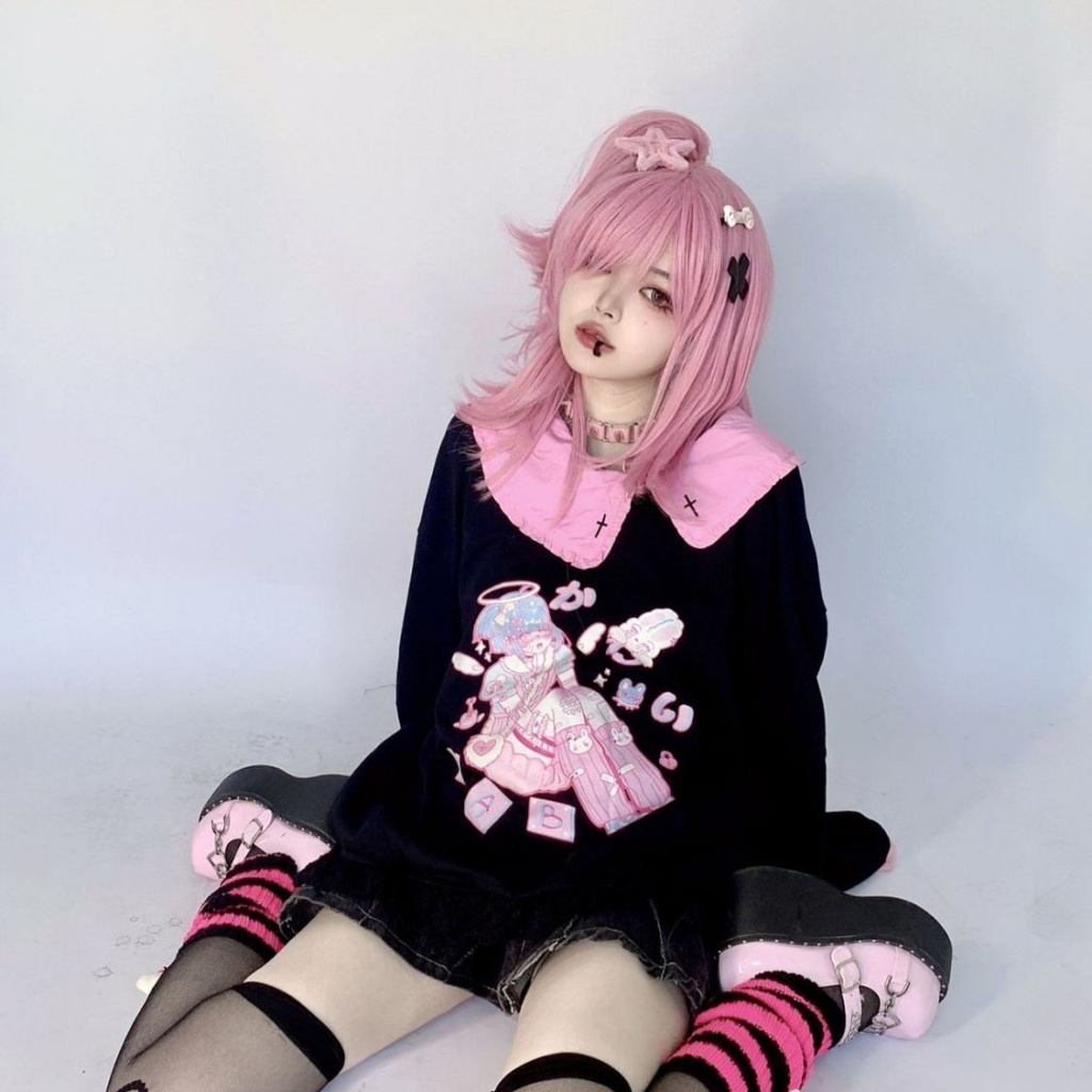 Áo Sweater Y2k Tay Dài Dáng Rộng Cổ Búp Bê Mềm Mại Phong Cách Châu Á Nhật Bản Thời Trang Xuân Thu Cho Nữ