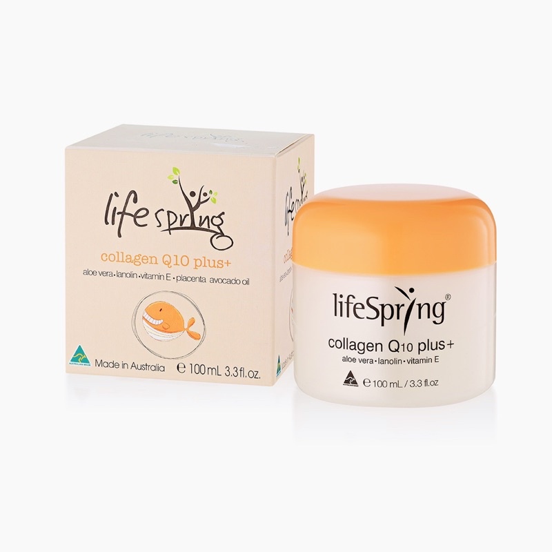 ]Date 7/26]Kem dưỡng da nhau thai cừu của Úc LifeSpring Collagen Q10 Plus+ 100ml chống lão hóa