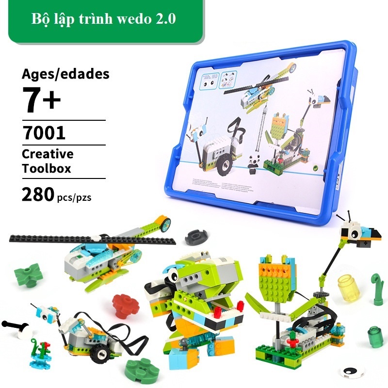 Lêgo Wedo 2.0 Bộ Chuẩn 280 Chi Tiết 01 Não 01 motor 2 Cảm Biến Lêgo Education Bảo Hành 1:1 6 tháng