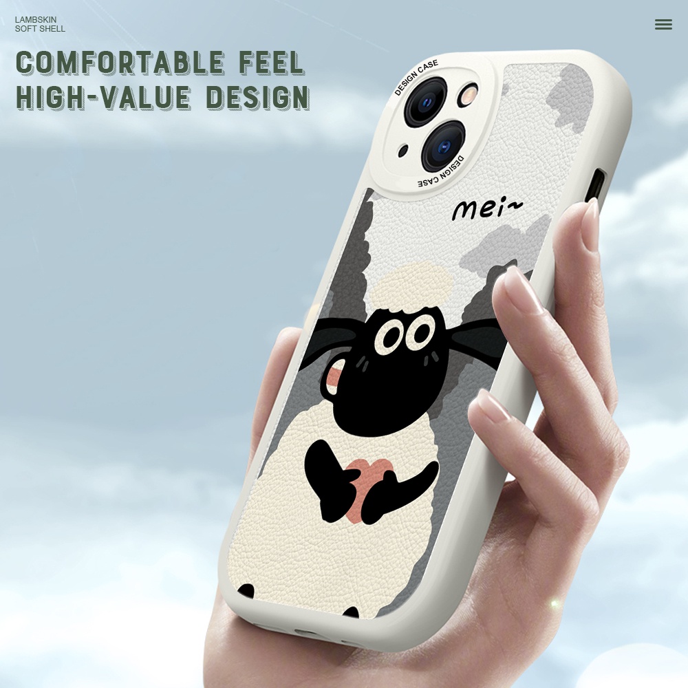 Xiaomi Redmi Note 10 10S 9 9S 8 7 Pro 5G Cho Ốp lưng điện thoại In Hình Lambskin Cartoon Shawn Sheep