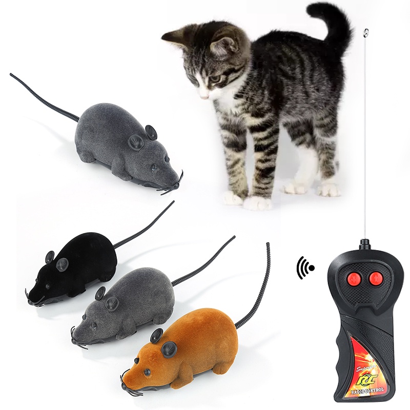 Đồ Chơi Cho Mèo Thú Cưng Chạy Điện Robot Đồ Chơi Cho Mèo Mô Phỏng Vui Nhộn Đạo Cụ Trêu Chọc Chuột Và Mèo Với Điều Khiển Từ Xa Màu Đen.