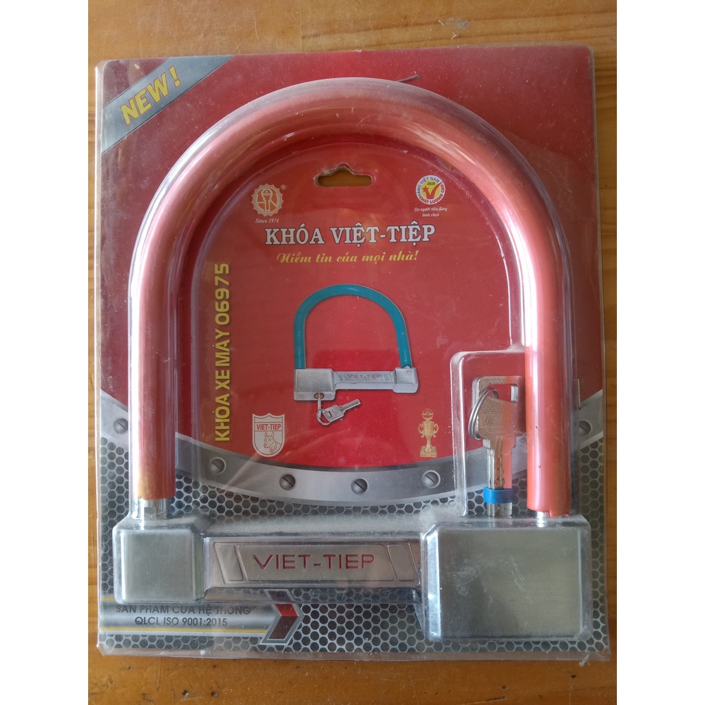 Khóa chữ U lớn, khóa xe máy chống trộm Việt Tiệp chính hãng