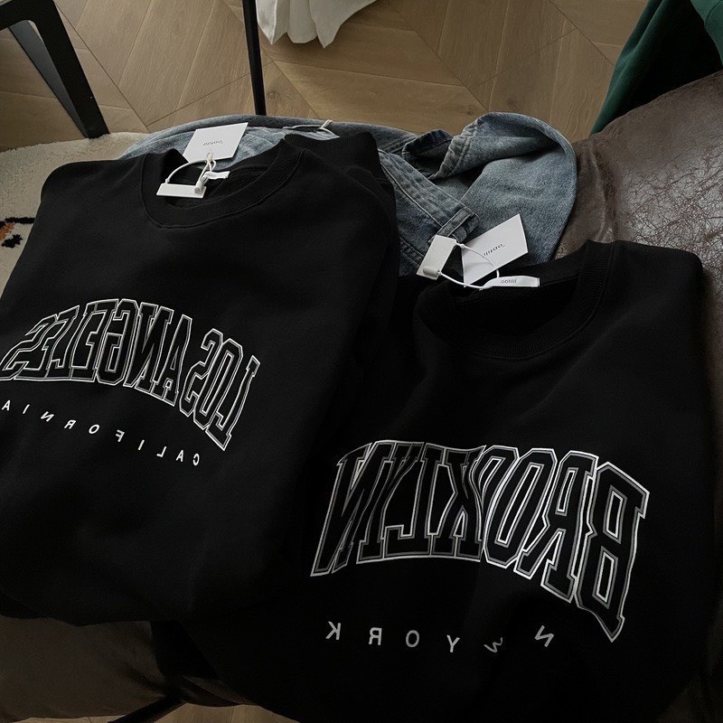 Áo Sweater Nỉ In Hình In Chữ Độc Lạ Ulzzang Dáng Tay Bo Dáng Rộng Unisex | BigBuy360 - bigbuy360.vn