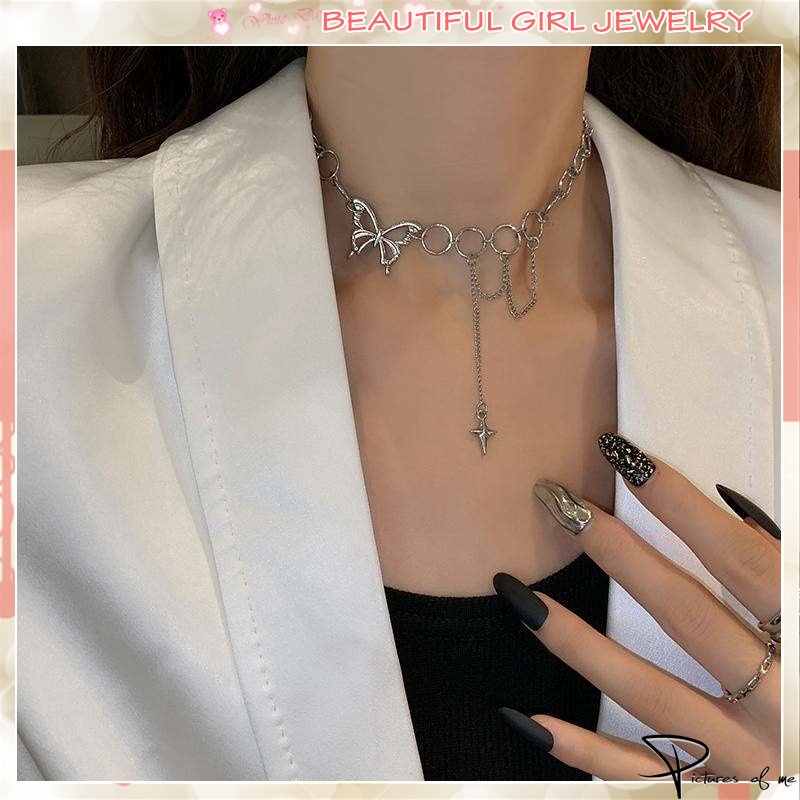 vòng cổ Hợp Kim Mặt Hình Bướm Thời Trang Cho Nữ