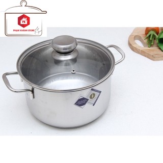 Nồi Inox 3 Đáy Inox 430 FiveStar Standard Nắp Kính Sử Dụng Được Trên Mọi Loại Bếp