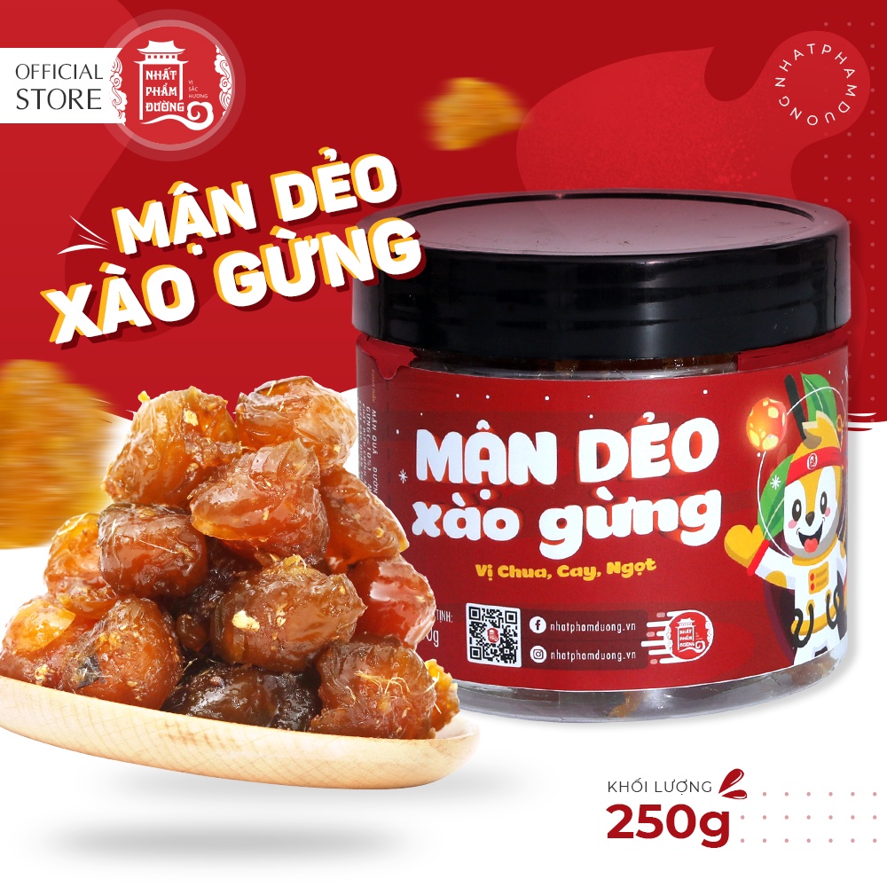 Ô mai xí muội mận dẻo xào gừng Nhất Phẩm Đường 250g vị ngọt quà tặng đặc sản Hà Nội