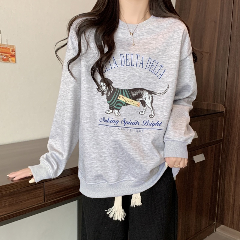 Áo Nỉ Form Rộng In Họa Tiết Phong Cách Vintage