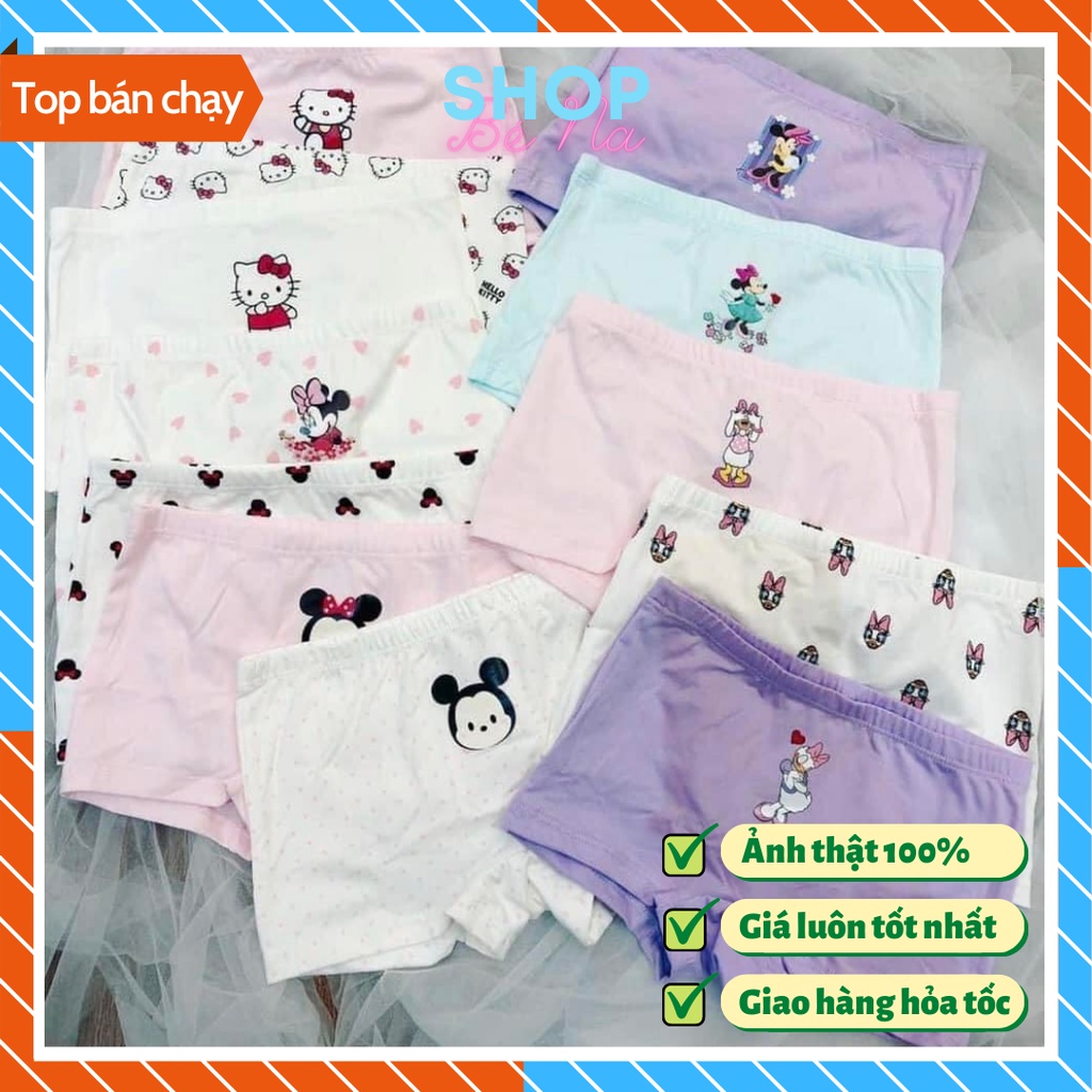 Quần chip cho bé gái set quần chip bé gái túi 3c 100% cotton xuất dư cao cấp hàng đẹp
