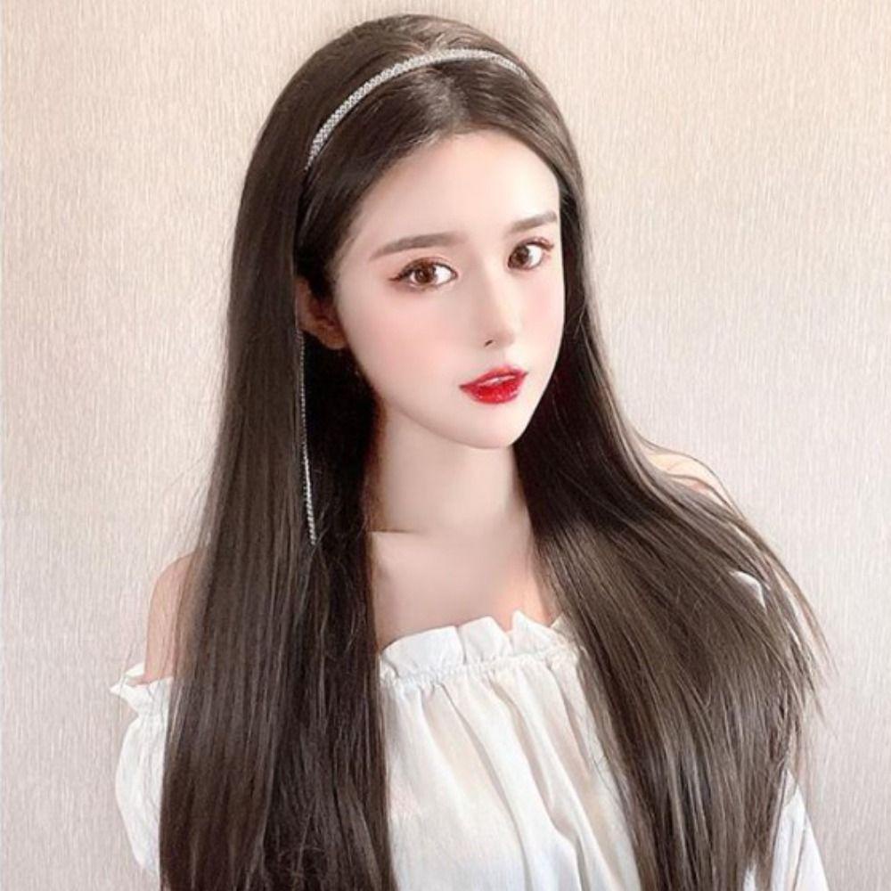 ANEMONE Tóc Giả Màu Đen Bằng Sợi Tổng Hợp Chống Nhiệt Dành Cho Nữ