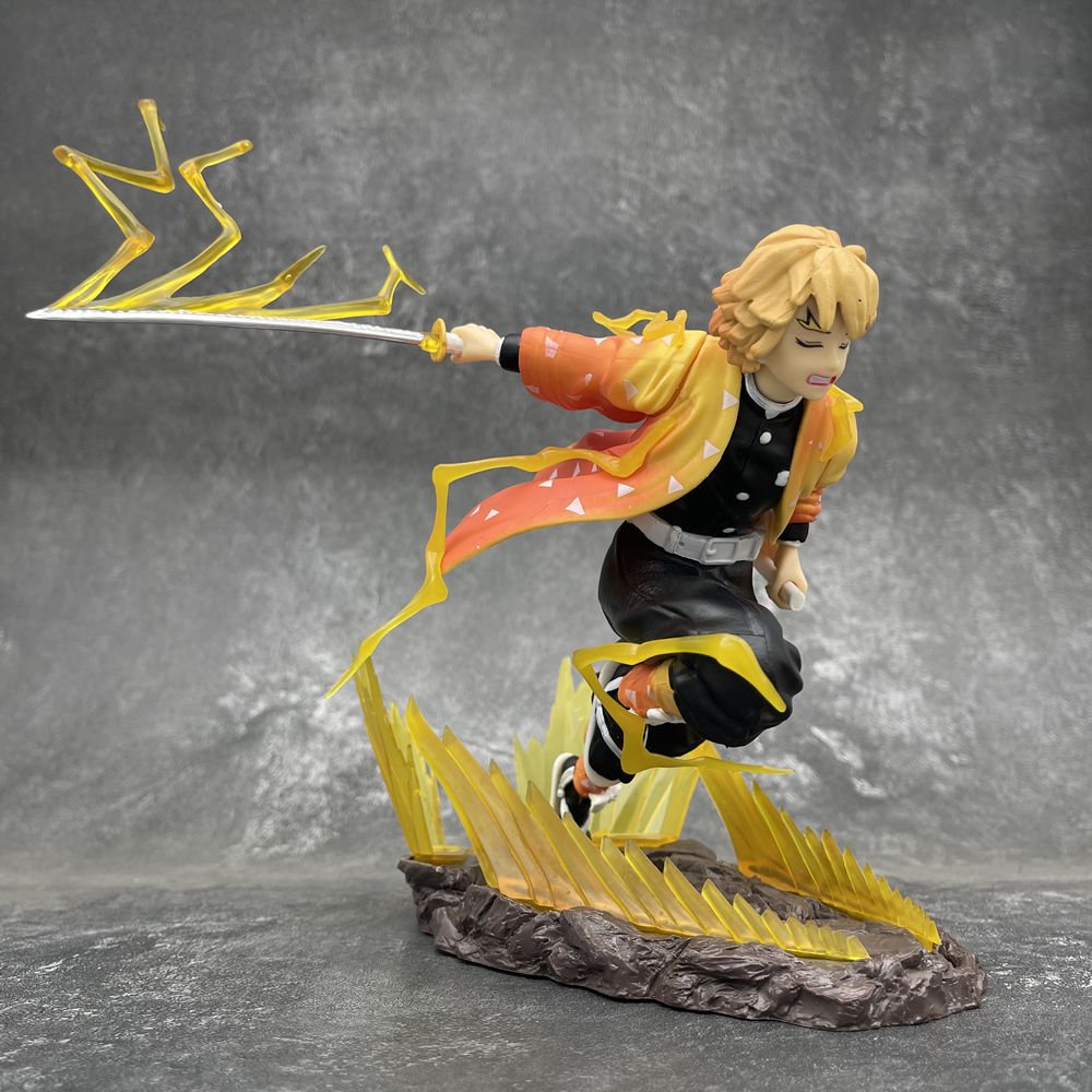 Mô hình Thanh gươm diệt quye Zenitsu cao 23cm fullbox màu, Figure Kimetsu Noyaiba