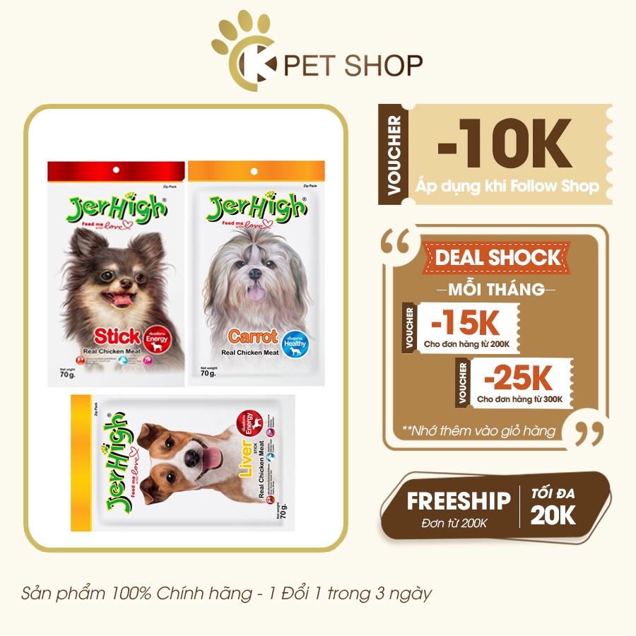 Thanh gặm dẻo Snack Jerhigh cho chó