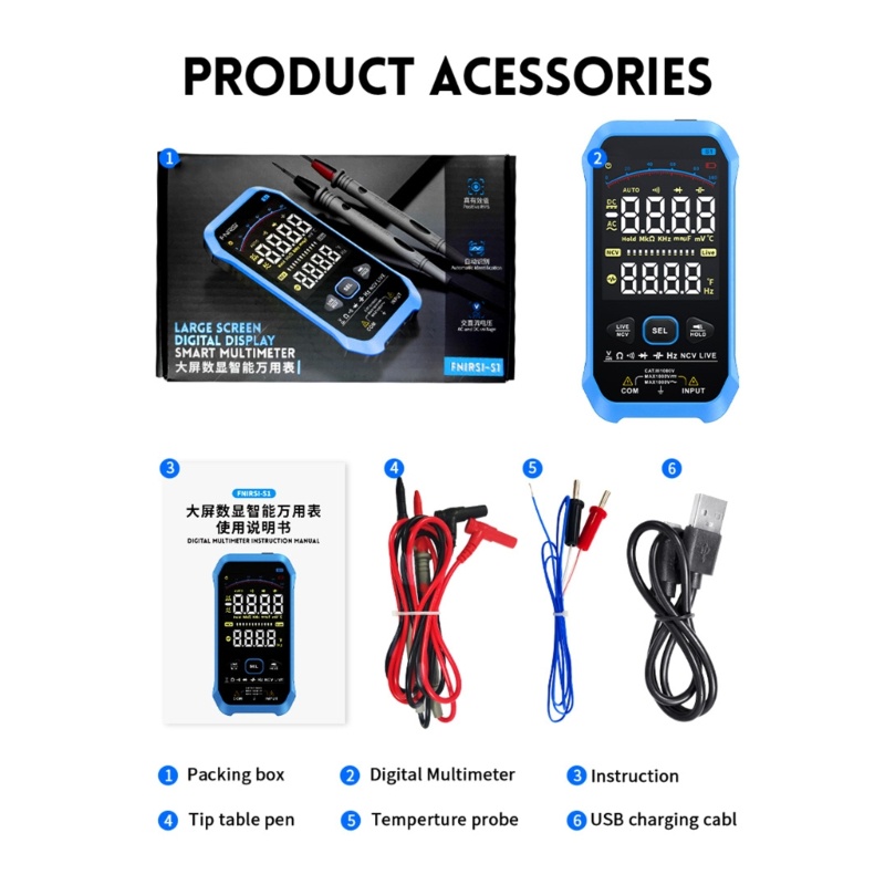 Vạn Năng Kế AOTO Với Đèn Âm Thanh Diode-NCV Hz Kiểm Tra Dây Điện