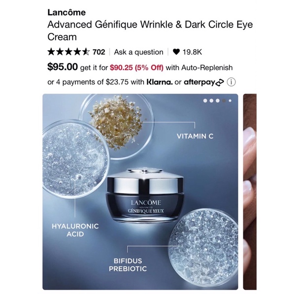 tinh chất giảm thâm nhăn & trẻ hoá vùng da mắt Lancome