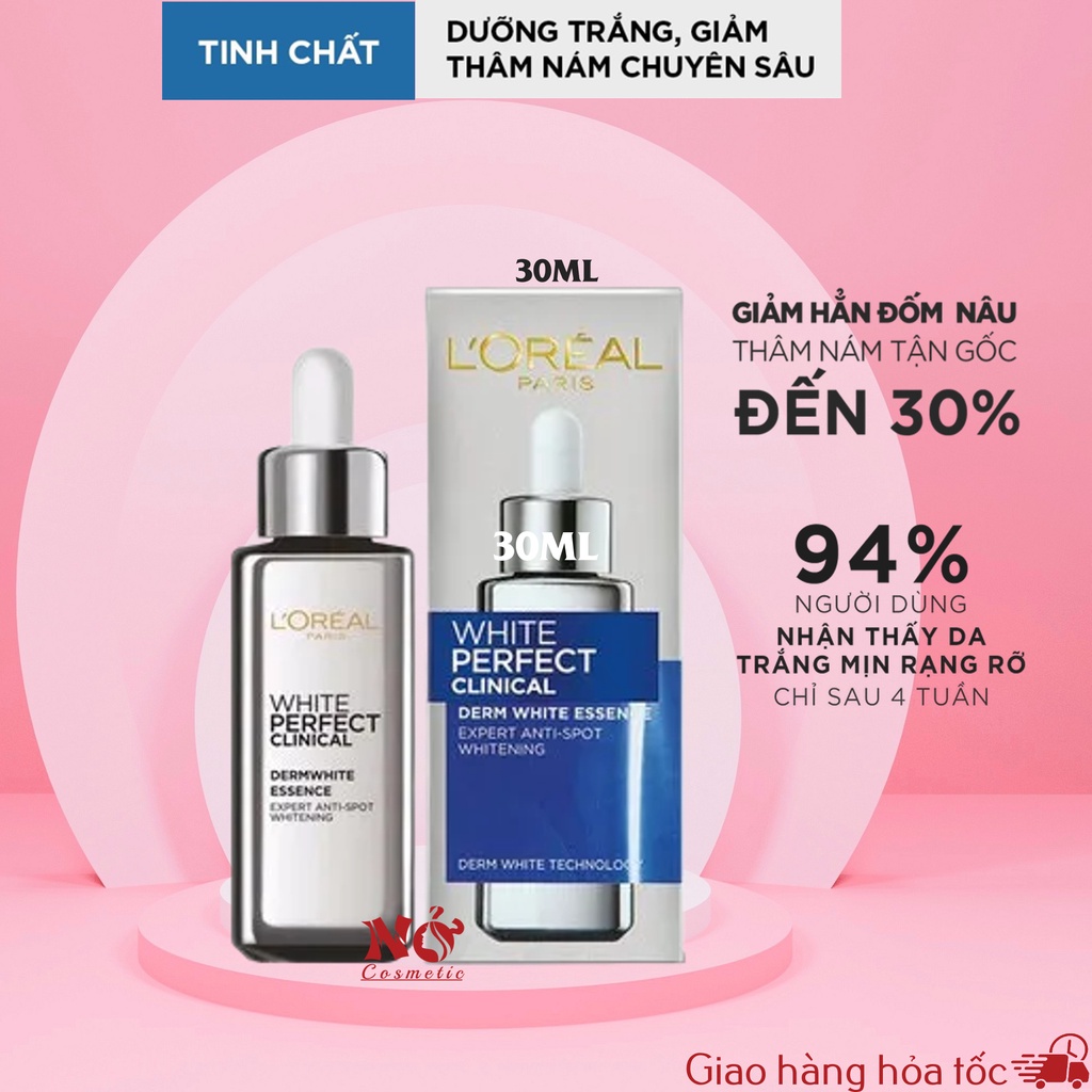 Tinh chất tăng cường dưỡng trắng da, giảm thâm nám Loreal (L'oreal) Paris White Perfect Clinical 30ml