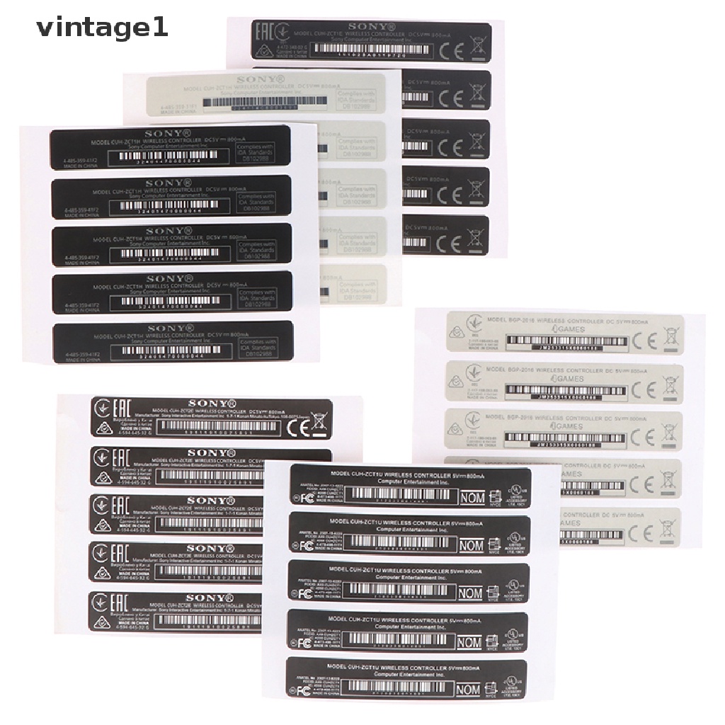 Set 1  5 Miếng Dán Hình Dán Mã Vạch Cho Tay Cầm Điều Khiển PS4