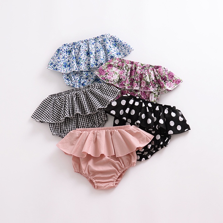 Quần Short Viền Bèo Dễ Thương Thời Trang Mùa Hè Cho Bé Gái 0-3 Tuổi