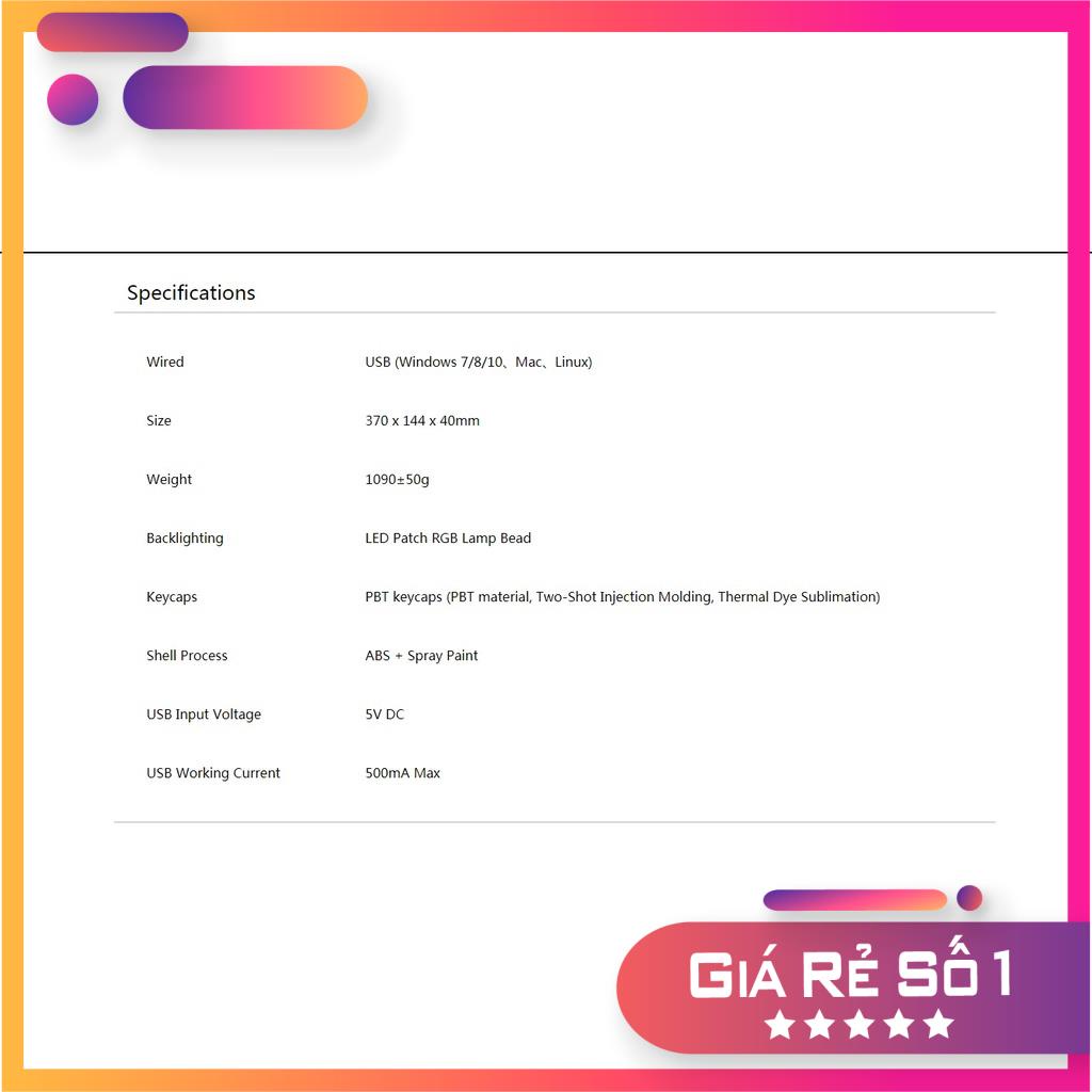 Bàn phím cơ ANNE D87 Classic led RGB có phần mềm điều chỉnh