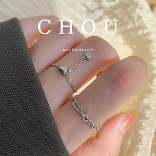 Nhẫn Màu Bạc Dây Rút | CHOU ACCESSORIES |