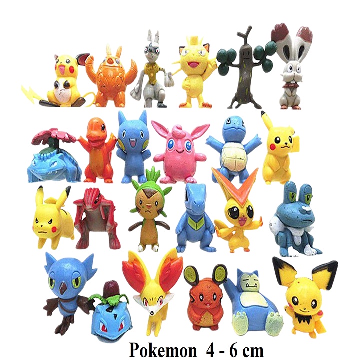 Bộ 24 - Pokemon 4 - 6 cm - Mô Hình Pokemon Mini - Sưu Tầm - BỐI BỐI SHOP