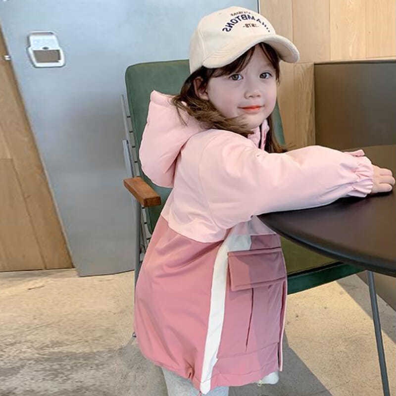 Áo Khoác Thể Thao Đệm Bông Dày Phong Cách Mới Thời Trang Thu Đông Cho Bé Gái