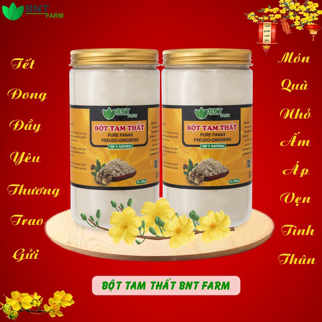 Bột Tam thất bắc nguyên chất BNT FARM 1kg,Loại 1,phòng chống ung thư,k