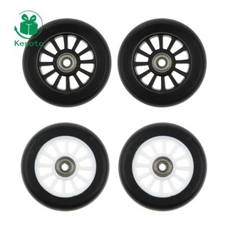 Set 2 Bánh Xe Thay Thế 100mm Màu Đen Cho Xe Trượt Patin Shiwaki2