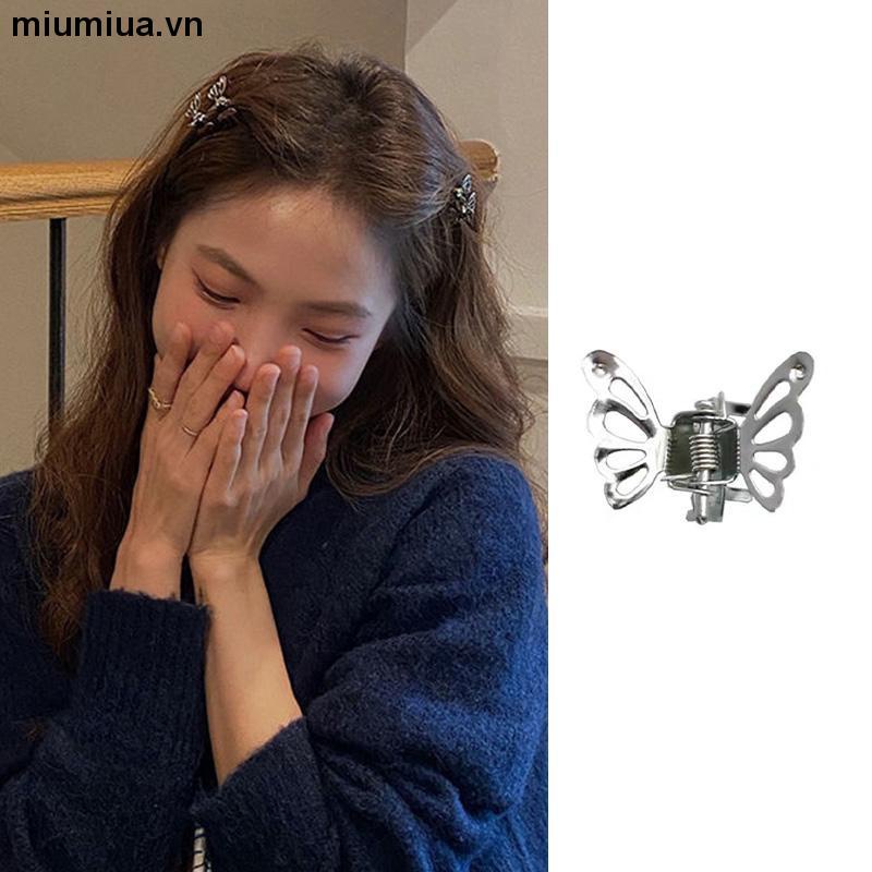 miumiuaKẹp Tóc Hình Bướm Nhỏ Bằng Kim Loại Dễ Thương Thanh Lịch Phong Cách Hàn Quốc Cho Nữ Sinh