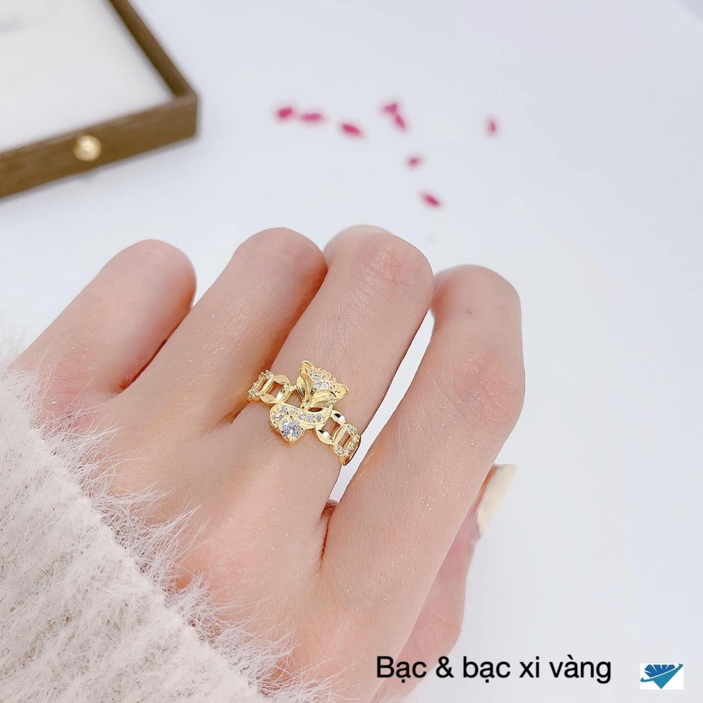 Nhẫn hồ ly kim tiền bạc nữ