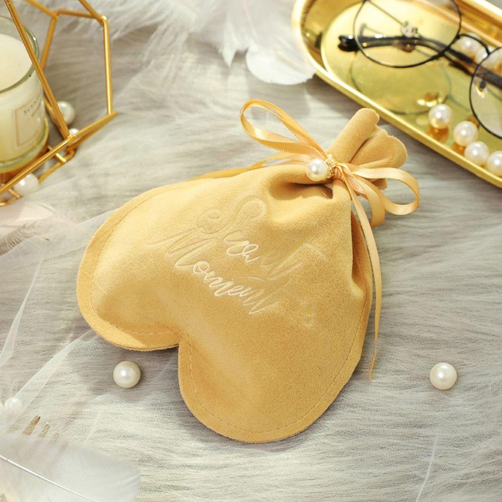 LAKAMIER Bộ 2 Túi Đựng Quà Họa Tiết Trái Tim Xinh Xắn